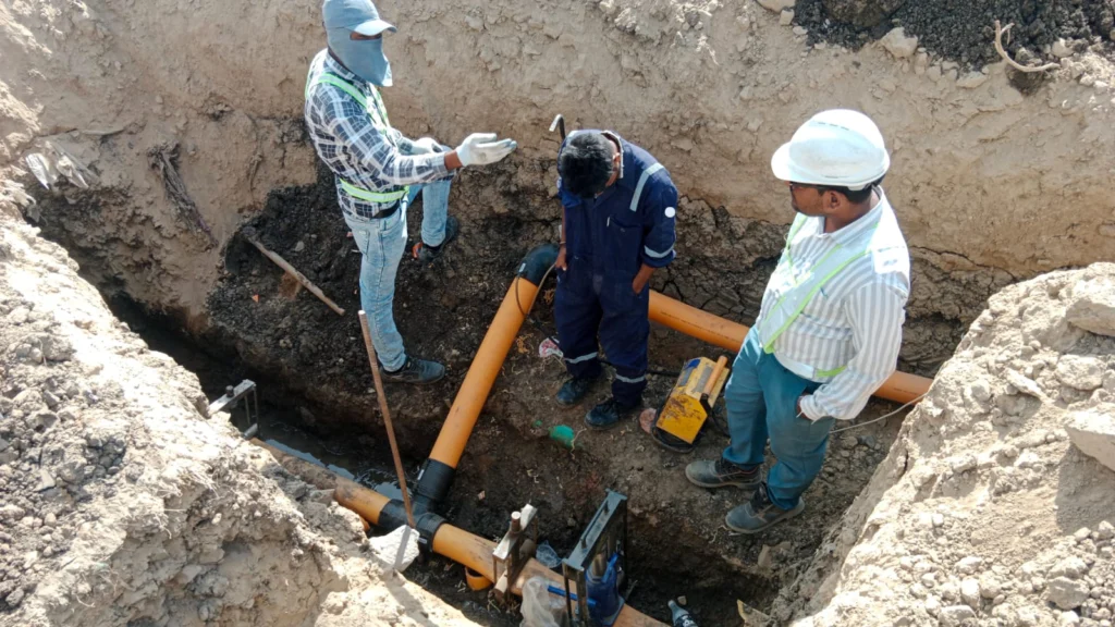 Completed city gas pipeline installation by Sumeru EPC Pvt Ltd for AG&P in Chennai