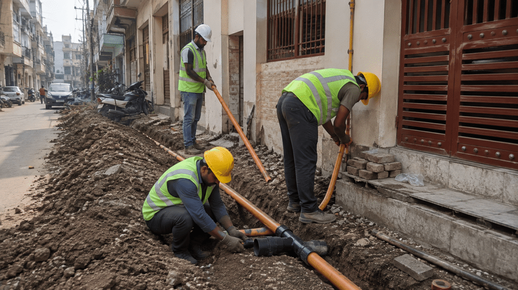 Completed city gas pipeline installation by Sumeru EPC Pvt Ltd for GAIL Gas in Varanasi